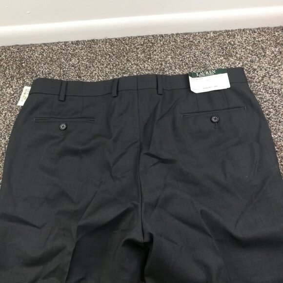 NWT Ralph Lauren 2 PC Suit Wool Glen Plaid 44S Charcoal Gray 38W - Picture 14 of 14